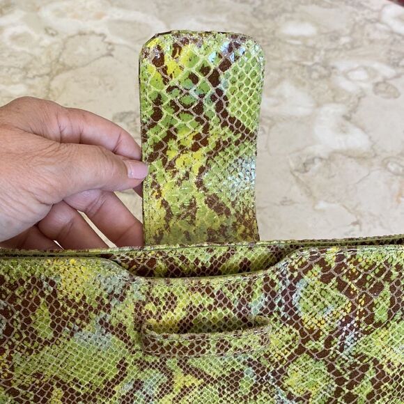 Maurizio Taiuti Italy Snakeskin Leather Clutch Bag - Picture 7 of 12